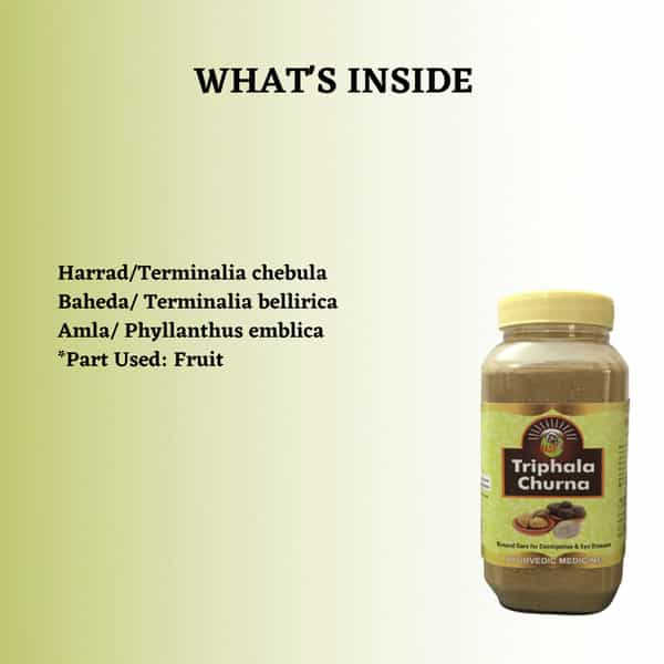 Hass Triphala Churna - Triphala Powder Ayurvedic Medicine For Relief From Constipation (1X750 Gram)
