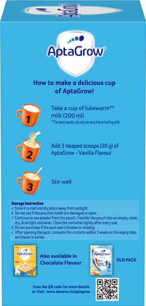 Aptagrow Vanilla Flavoured | Nutritious Milk Drink For Children 3-6 Years | With Prebiotics|Box 1 Kg