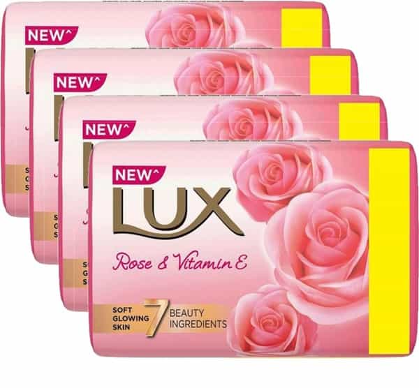 Lux Soft Touch Soap Rose & Vitamin E (Buy 4 Get 1 Free) - 100 Gm