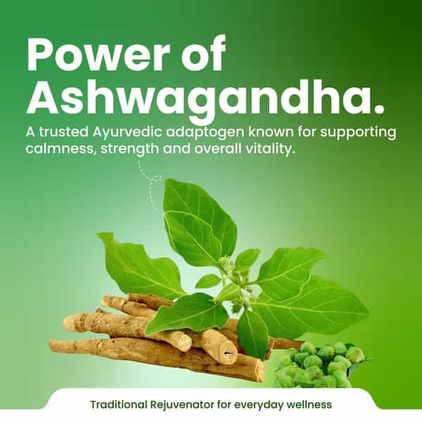 Green Milk Ashwagandha Capsules | Stress Relief | Strength & Stamina Support | 30 Capsules