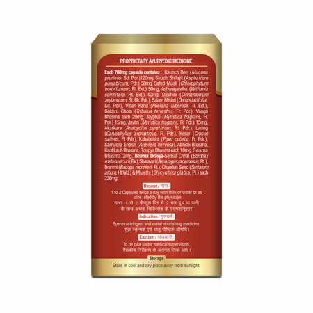 Baidyanath Vita Ex Gold Plus | Boosts Stamina | Testosterone Booster And Vitality - 20 Capsules