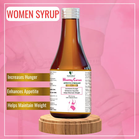 Healthbest Healthy Curves Weight Syrup For Women & Girls - 200ml - Pineapple Flavor