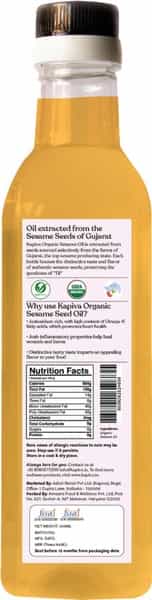 Kapiva Organic Sesame Oil (Promotes Heart Health) - 500 Ml