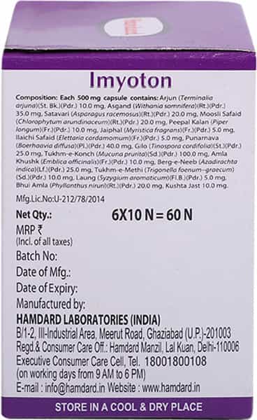 Hamdard Nature Wonder Imyoton Natural Immunity Toner - 60 Capsules