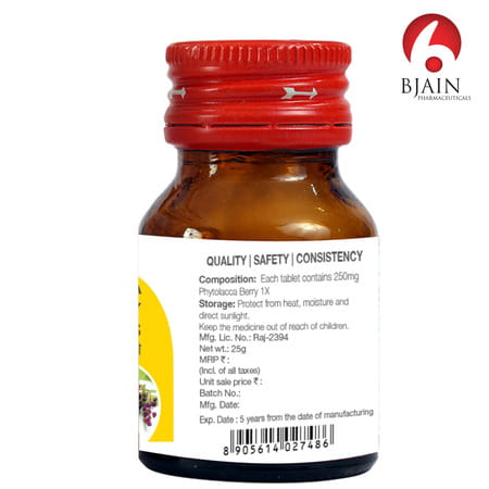 Bjain Phytolacca Berry 1x Tablets - 25gm