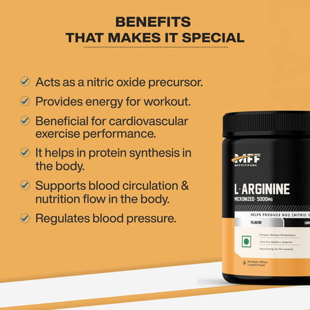 Myfitfuel L-Arginine 400 Gm (0.88 Lbs) Unflavoured| Amino Acid
