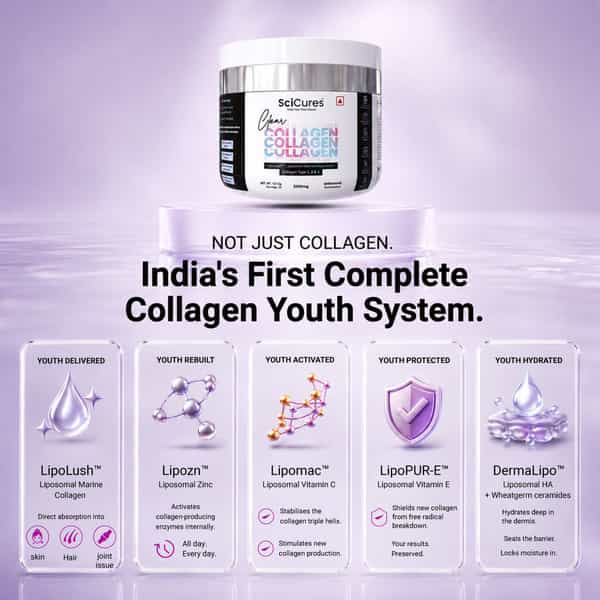 Clear Collagen 5G Liposomal Marine Collagen + Ceramides For Skin Hair Joints 138G Unflavoured