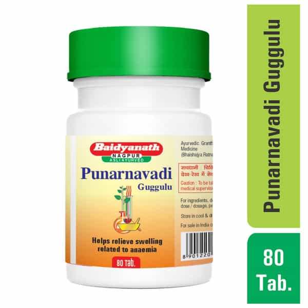 Baidyanath Asli Ayurved Punarnavadi Guggulu (80 Tablets) (Pack Of 2)