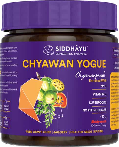 Siddhayu Chyawan Yogue No Refined Sugar Chyawanprash | Vitamin C Zinc And Superfoods Jar Of 450Gm