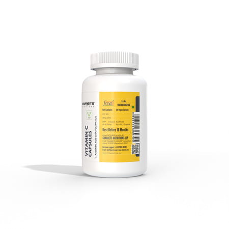 Sharrets Vitamin C Capsules For Immunity | Skin 800Mg - Halal Certified | Usp/Fcc/Ph Eur.