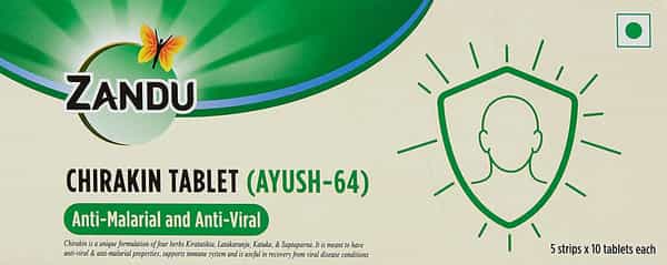 Zandu Chirakin (Ayush-64) Anti-Viral - 50 Tablets