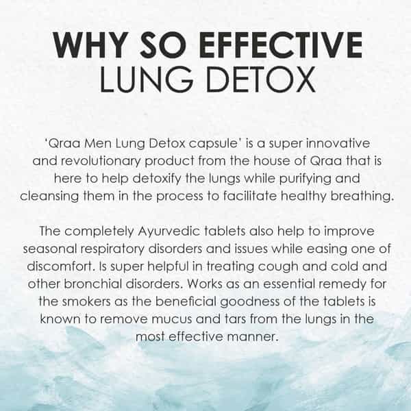 Qraa Men Vantika Lung Detox Capsules|Cleanses, Detoxifies & Restores Lungs|100% Ayurvedic|30 Capsule