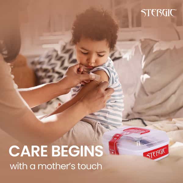 Stergic First Aid Kit Box Compact Medical Emergency Kit For Home Office Travel & Outdoor Use 1 No's