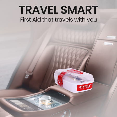 Stergic First Aid Kit Box Compact Medical Emergency Kit For Home Office Travel & Outdoor Use 1 No'S