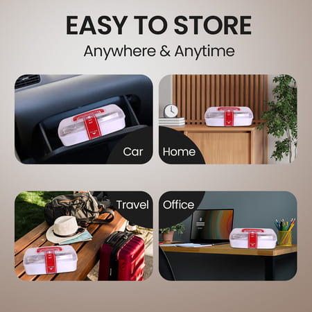 Stergic First Aid Kit Box Compact Medical Emergency Kit For Home Office Travel & Outdoor Use 1 No'S