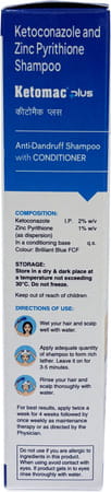 Ketomac Plus Anti-Dandruff Shampoo With Conditioner 110 Ml