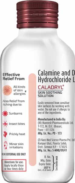 Caladryl Skin Allergy Lotion For Rashes | Sunburn | Prickly Heat And Insect Bites- 65Ml