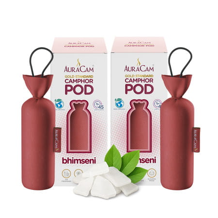 Auracam Gold Standard Camphor Pod Cone (Bhimseni) - Set Of 2