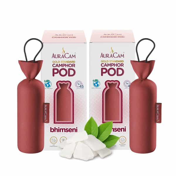Auracam Gold Standard Camphor Pod Cone (Bhimseni) - Set Of 2