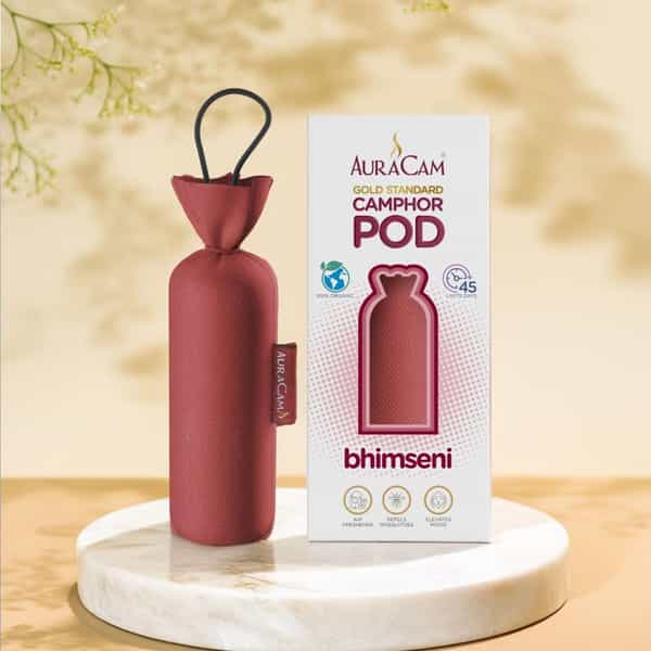 Auracam Gold Standard Camphor Pod Cone (Bhimseni) - Set Of 2
