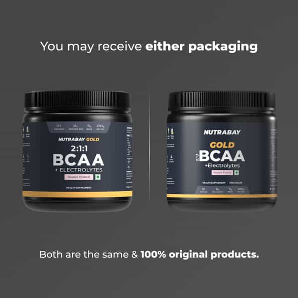Nutrabay Gold Bcaa 2:1:1 With Electrolytes|5G Bcaa | Pre/Post Workout Energy Drink|250G | Guava