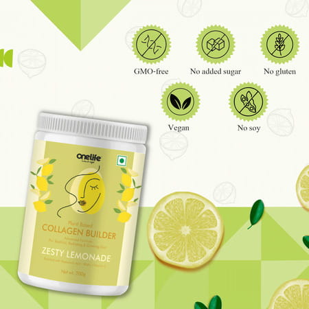 Onelife Plant Based Collagen Builder - Lemon 200 Gm