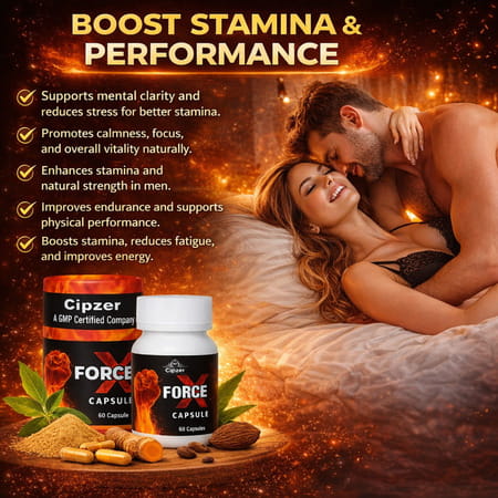 Cipzer Force X 60 Capsules | Supports Mens Vitality| Stamina & Overall Wellness