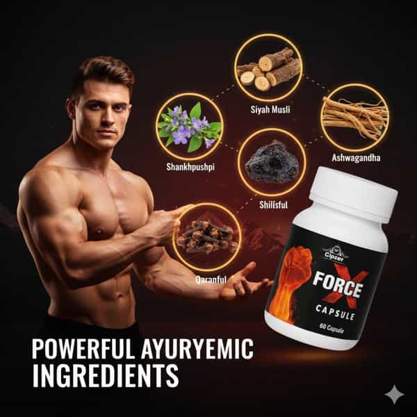 Cipzer Force X 60 Capsules | Supports Mens Vitality| Stamina & Overall Wellness