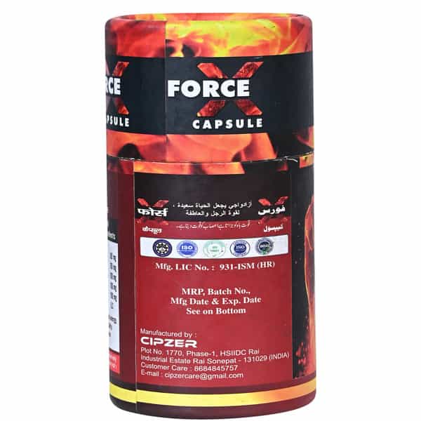 Cipzer Force X 60 Capsules | Supports Mens Vitality| Stamina & Overall Wellness
