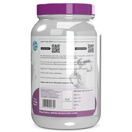 Healthyhey 100% Egg White Protein - Instant Mix - 80% Protein - 1 Kg Unflavoured