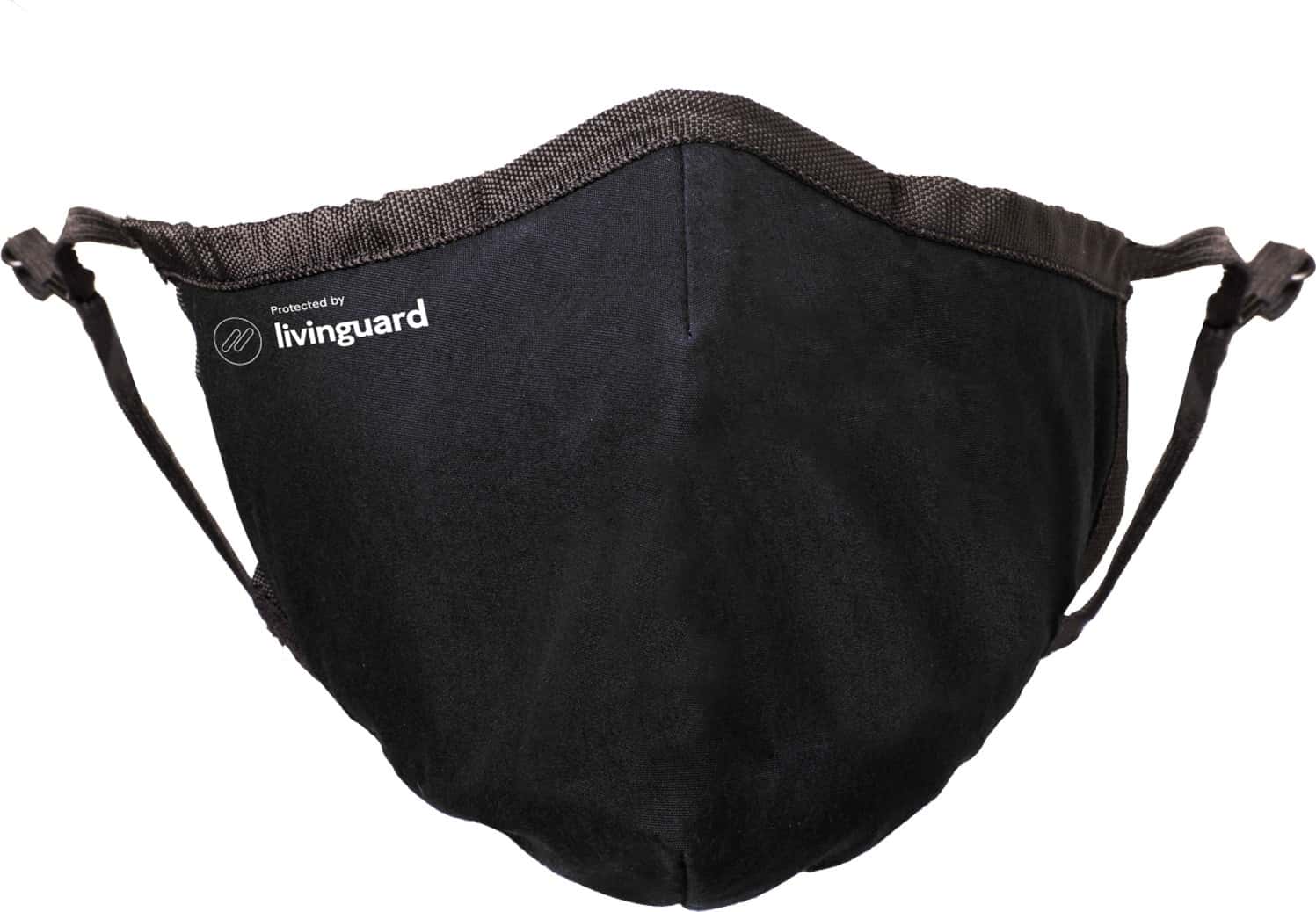 Livinguard Street Mask | 2 Layers |Non-Toxic & Safe |Cotton Face Mask | Medium - Black