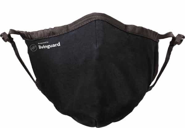 Livinguard Street Mask | 2 Layers |Non-Toxic & Safe |Cotton Face Mask | Medium - Black