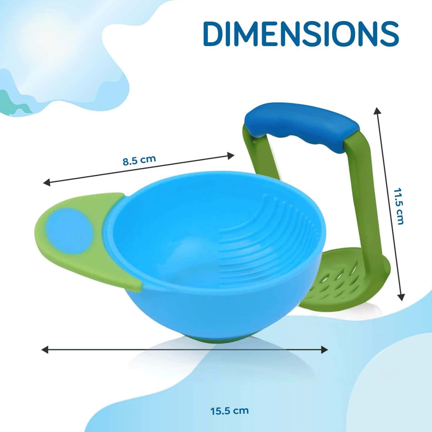 Buy LUVLAP BABY FOOD GRINDING CUM FEEDING BOWL PORTABLE MASHER SERVING