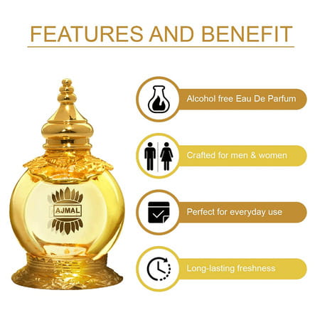 Ajmal Wisal Dhahab Edp 50ml Perfume For Men And Mukhallat Al Wafa Cp Attar 12ml For Unisex