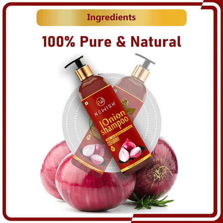 Newish Red Onion Shampoo For Hair Growth And Hairfall Control 200 Ml