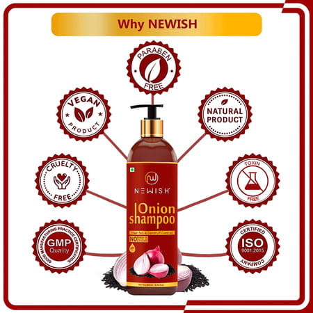 Newish Red Onion Shampoo For Hair Growth And Hairfall Control 200 Ml
