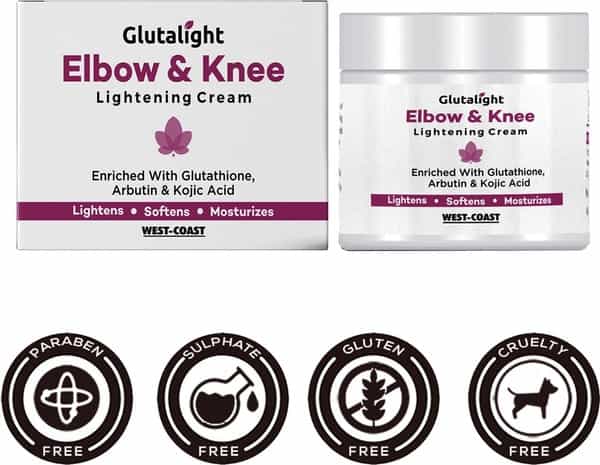 Glutalight Elbow & Knee Lightening Cream With Glutathione Arbutin & Kojic Acid - 50Gm