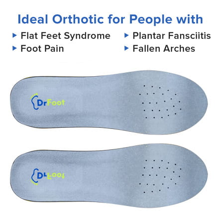 Dr Foot Gel Insoles Pair | All Day Comfort Shoe Inserts With Dual Gel Technology - 1 Pair (Unisex)