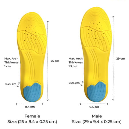 Dr Foot Gel Insoles Pair | All Day Comfort Shoe Inserts With Dual Gel Technology - 1 Pair (Unisex)