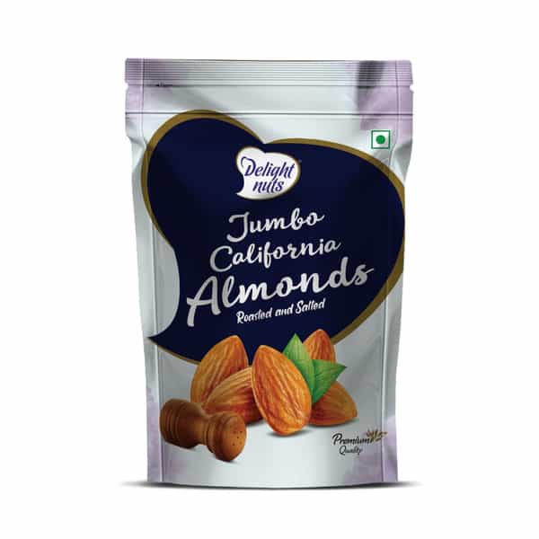 Delight Nuts Jumbo California Almonds Roasted And Salted 150Gm