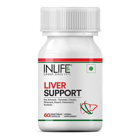 Inlife Liver Care/Cleanse Support Active Formula & Detoxifier Ayurvedic Herbs 500 Mg - 60 Veg Caps