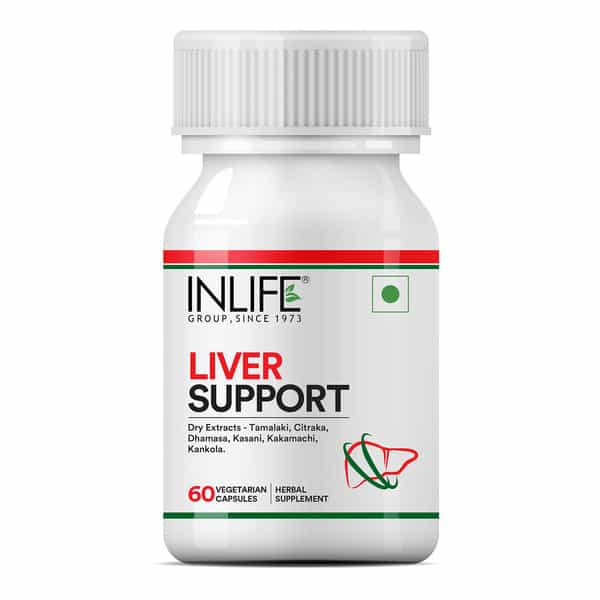 Inlife Liver Care/Cleanse Support Active Formula & Detoxifier Ayurvedic Herbs 500 Mg - 60 Veg Caps