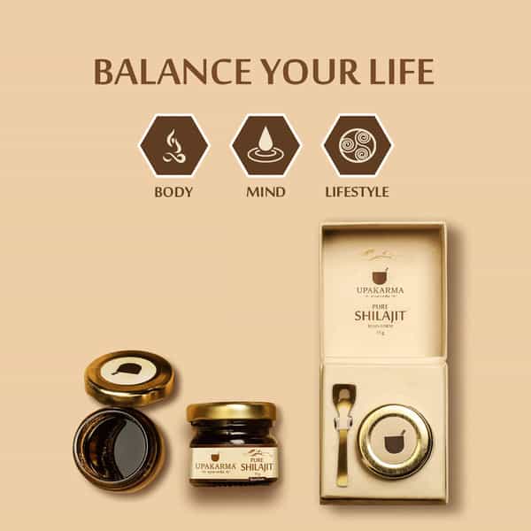 Upakarma Ayurveda Pure Shilajit Resin Form 15 Grams