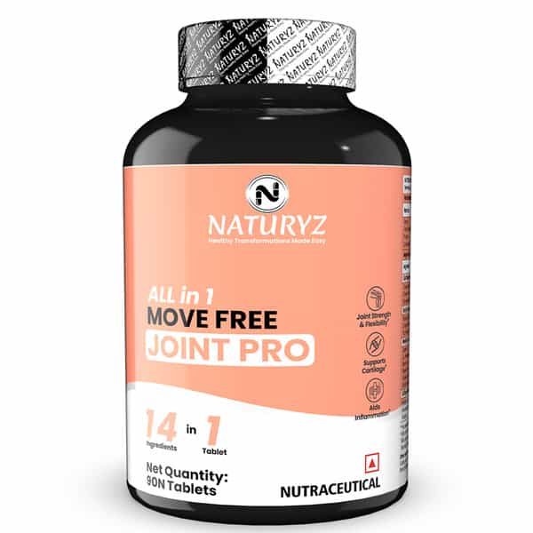 Naturyz Joint Pro With Glucosamine Chondroitin Vitamin D2 B12 For Joint Strength - 90 Tablets