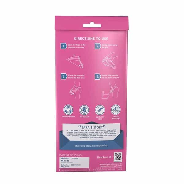 Sanfe Stand And Pee Disposable Female Urination Device For Women - 90 Funnels