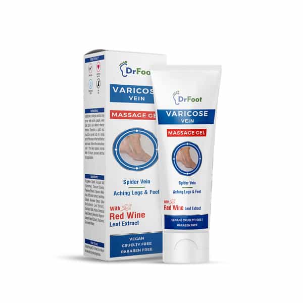 Dr Foot Varicose Vein Massage Gel | Treat Varicose Veins | Reduce Cramps | Itching & Swelling - 50Gm