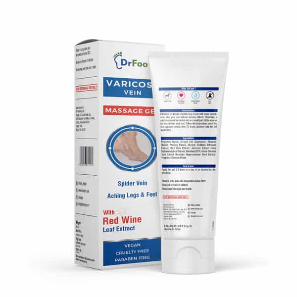 Dr Foot Varicose Vein Massage Gel | Treat Varicose Veins | Reduce Cramps | Itching & Swelling - 50Gm