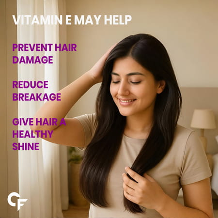 Carbamide Forte Vitamin E 600mg For Face Hair 100% Natural Vitamin E-60 Capsules
