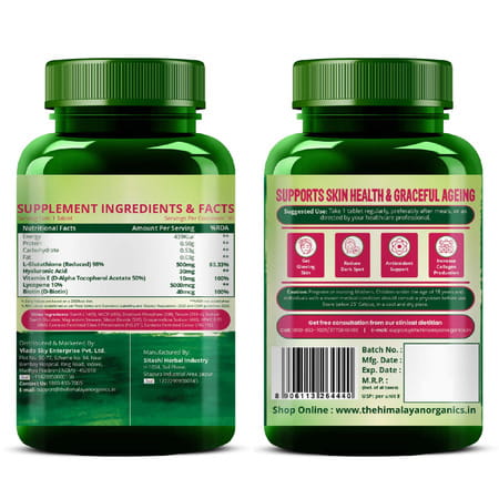 Vlado'S Himalayan Organics L-Glutathione Reduced+ | Hyaluronic Acid Vitamin E + Biotin | Veg - 30n