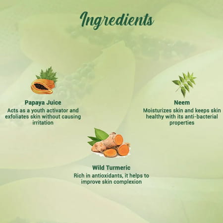 Biotique Advanced Ayurveda Papaya Deep Cleanse Face Wash For Visibly Glowing Skin - 50ml